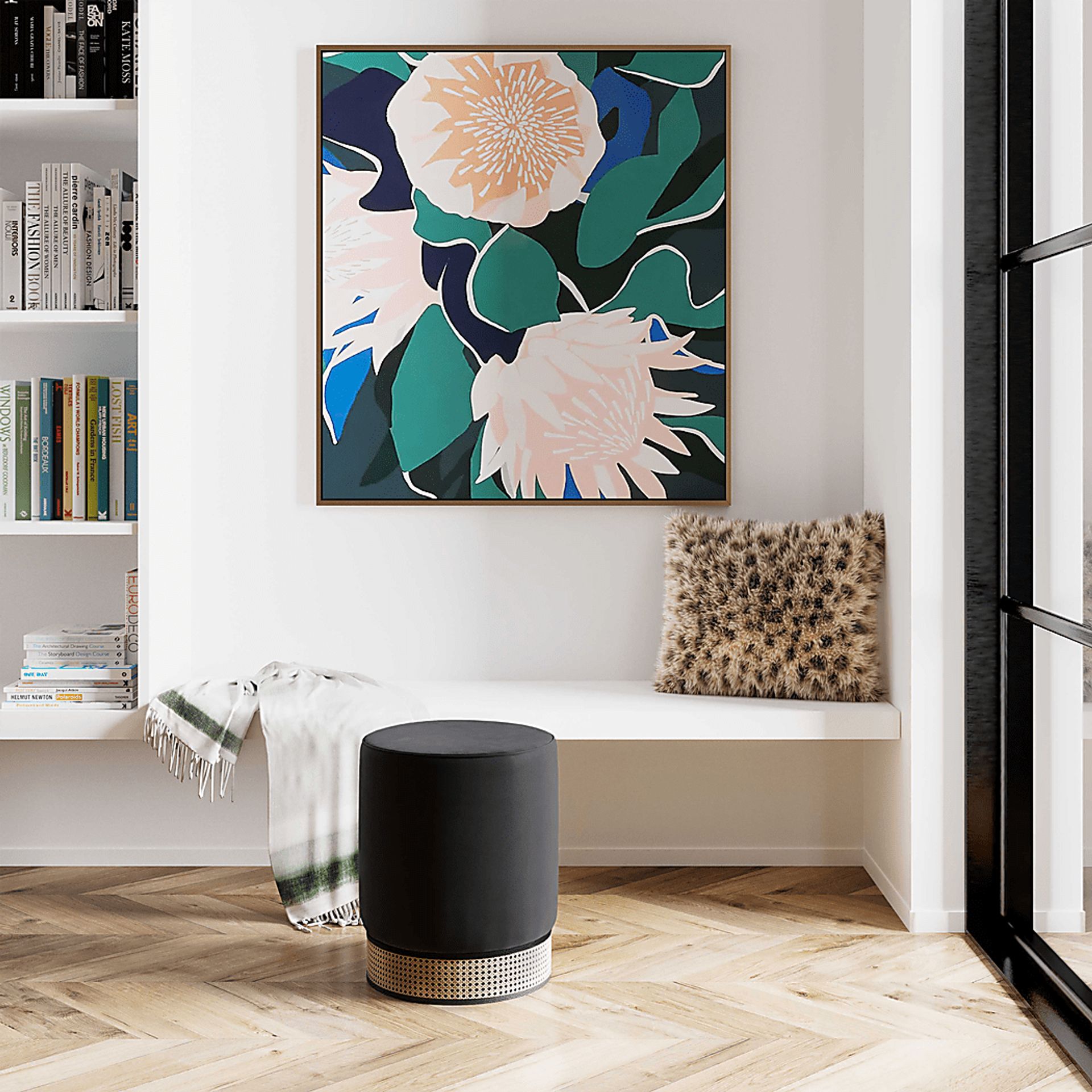 Arielan Black Ottoman - Image 6