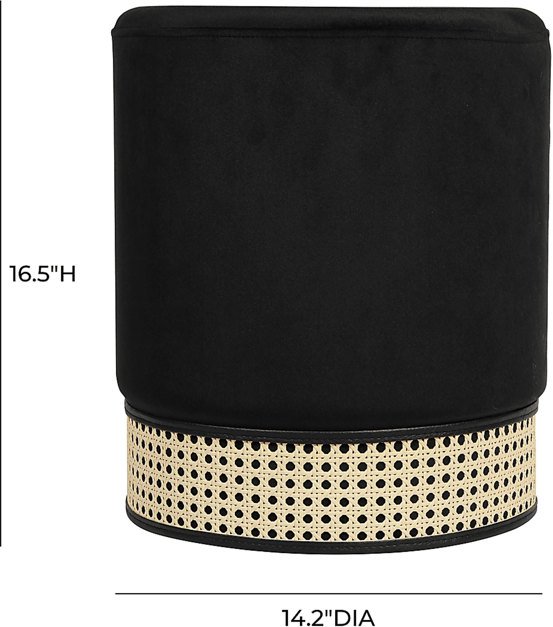 Arielan Black Ottoman - Image 7