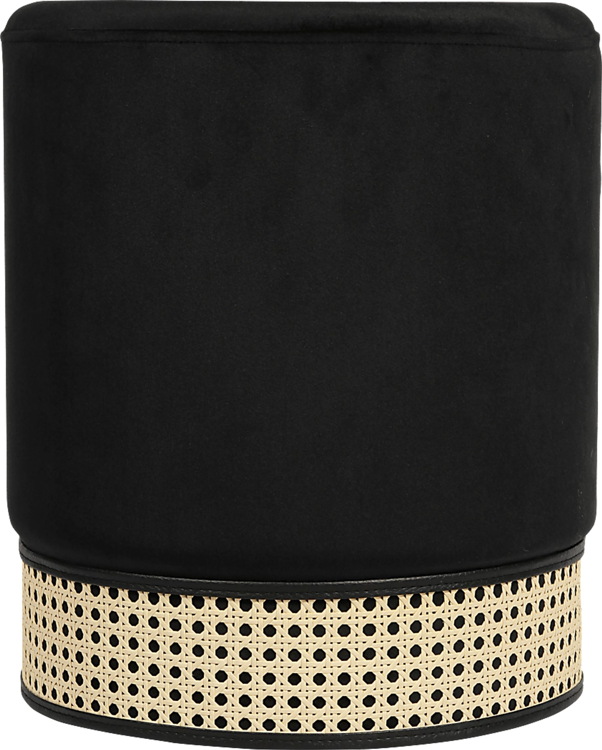 Arielan Black Ottoman - Image 1