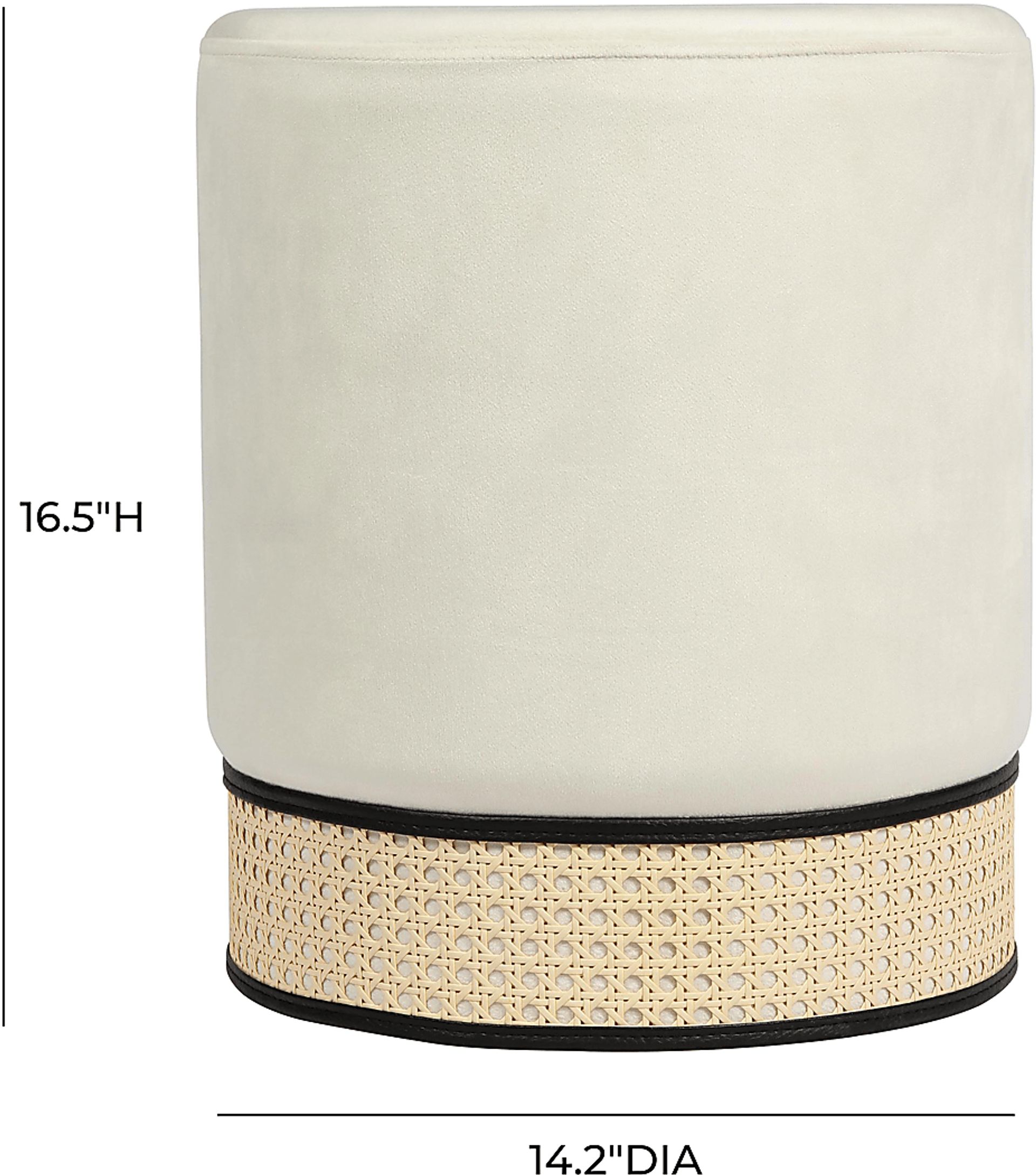 Arielan Cream Ottoman - Image 7