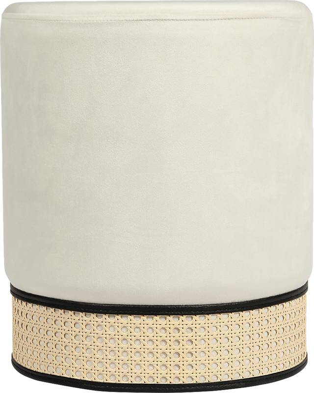 Arielan Cream Ottoman - Thumbnail - Image 1