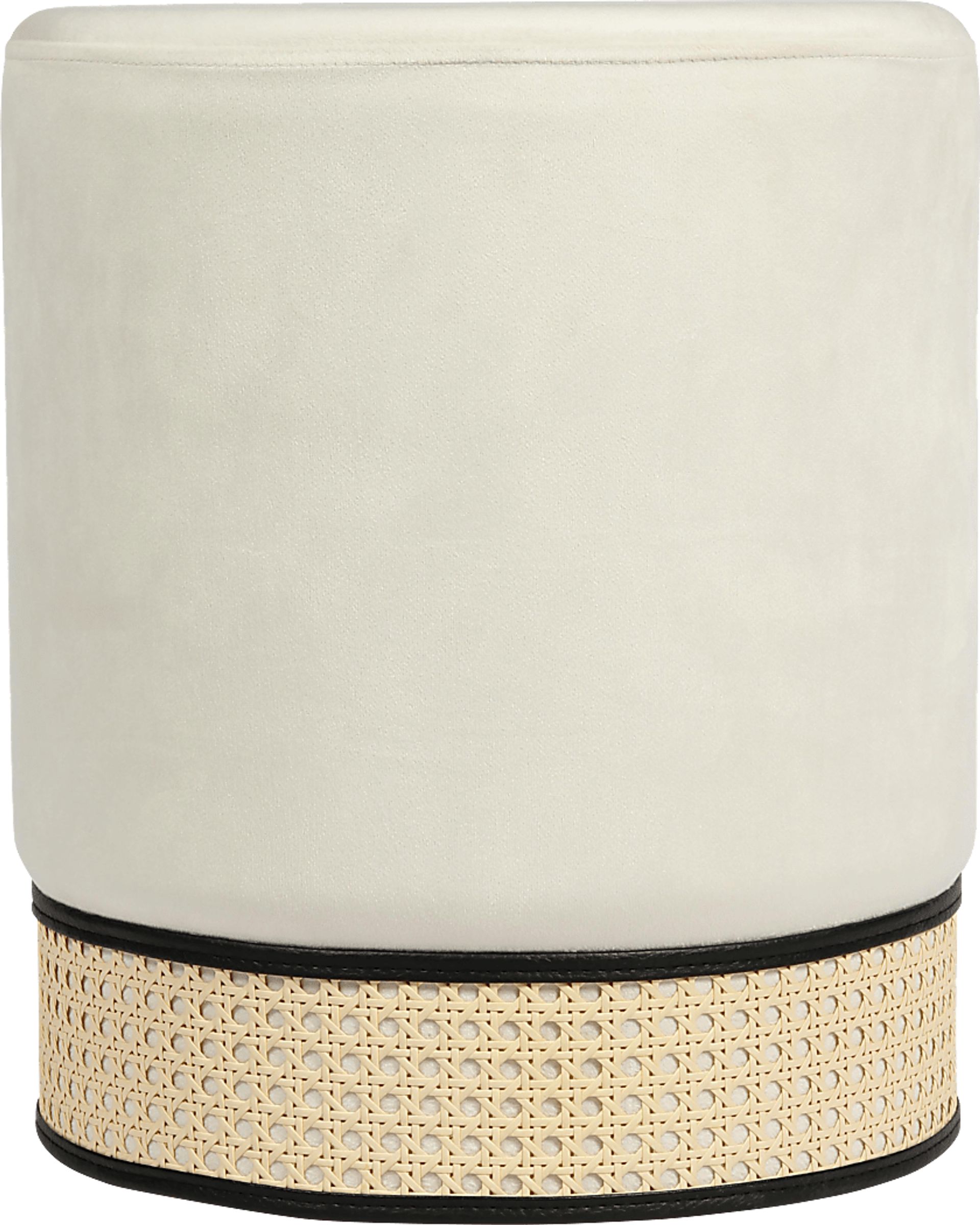Arielan Cream Ottoman - Image 1