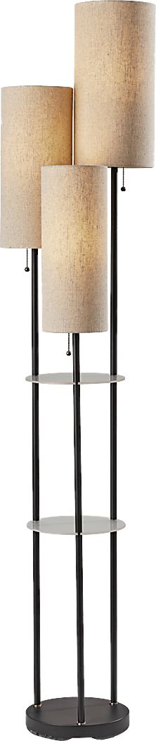Ariella Cove Black Floor Lamp