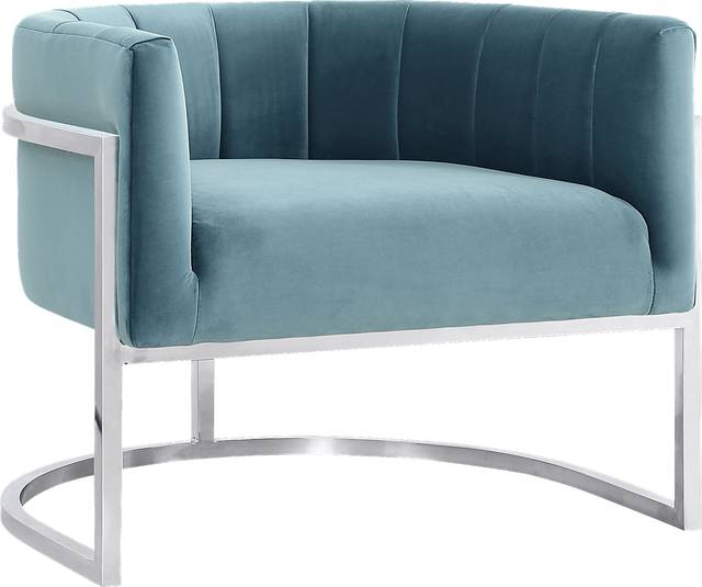 Arietta Blue Accent Chair - Thumbnail - Image 1