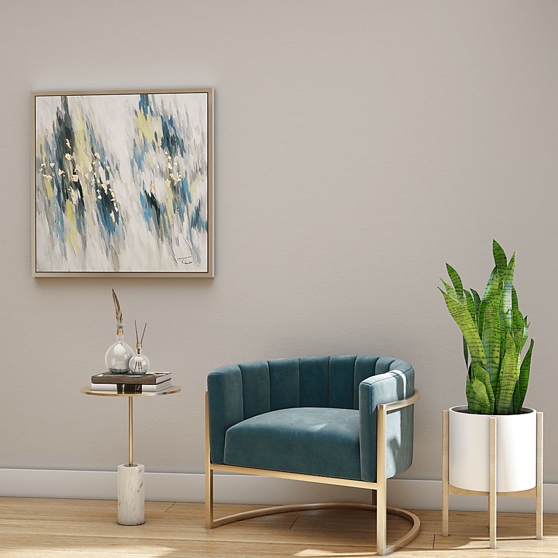 Arietta Blue Accent Chair - Image 2