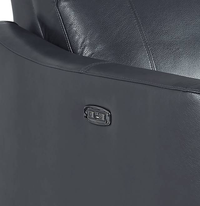 Arilio Navy Leather 3 Pc Dual Power Reclining Living Room - Thumbnail - Image 10