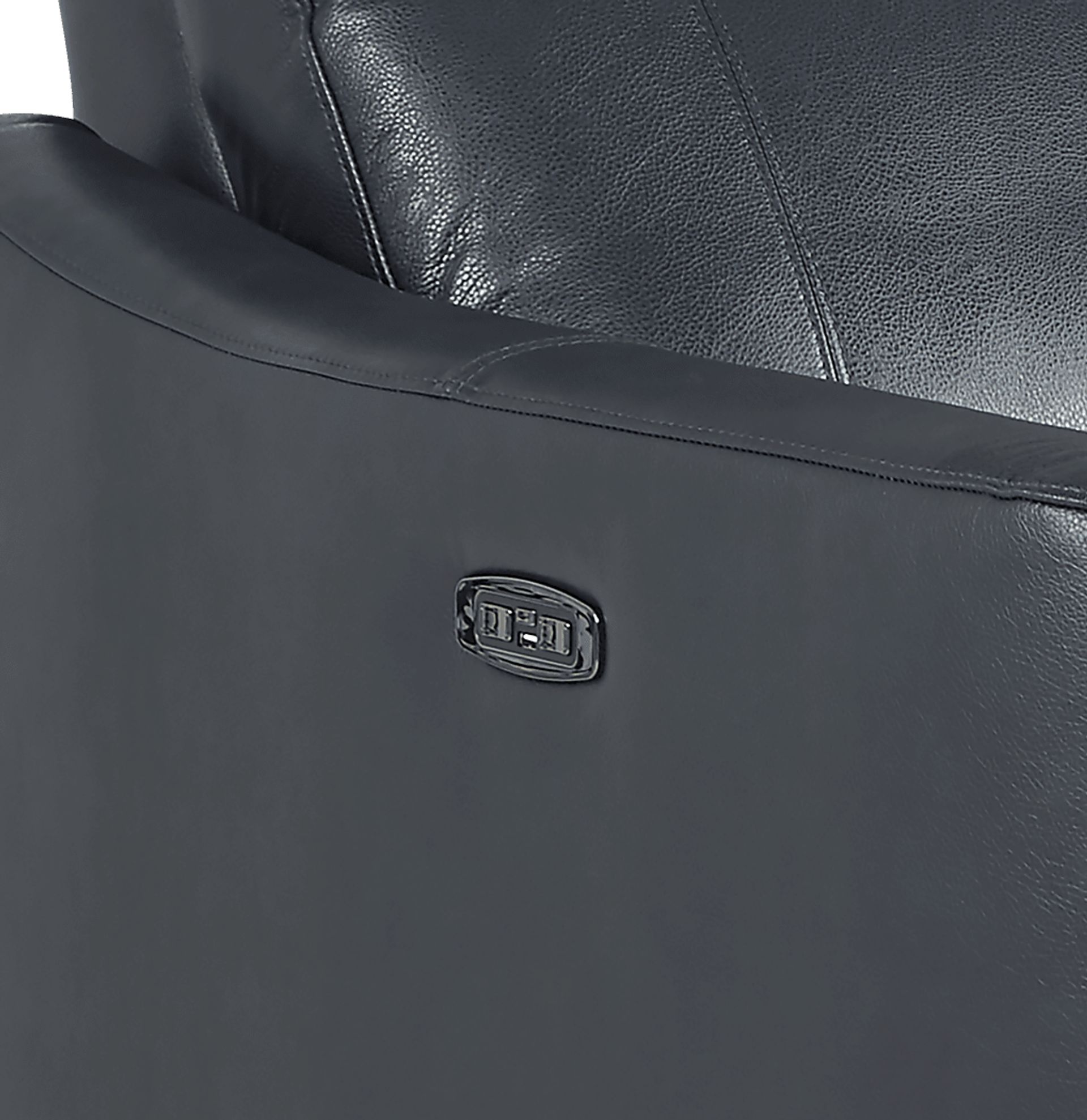 Arilio Navy Leather Dual Power Recliner - Image 5
