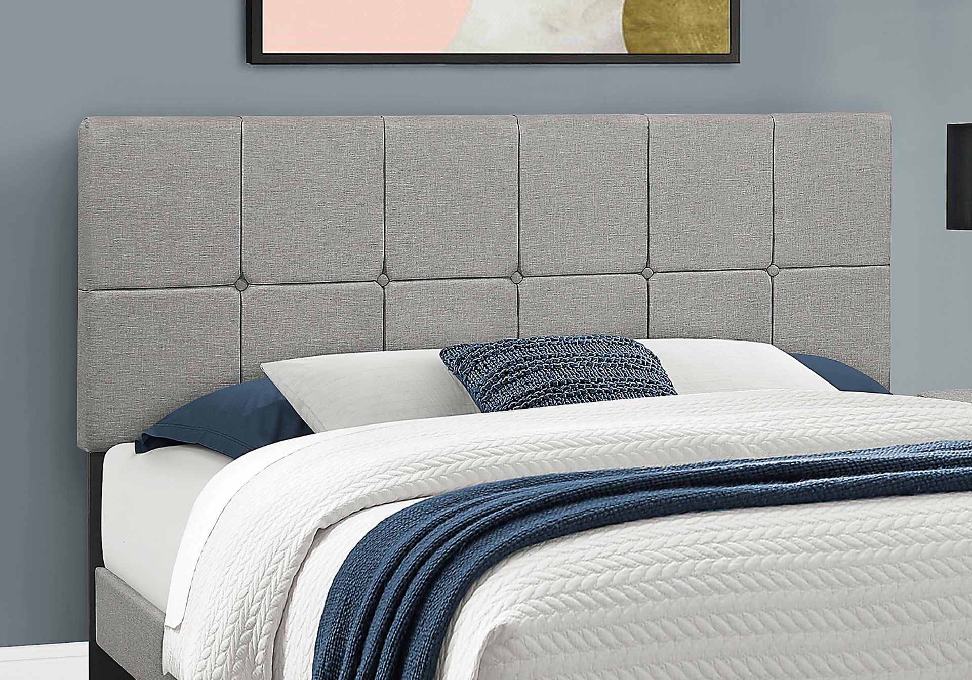 Aripeka Gray Queen Upholstered Bed - Image 2