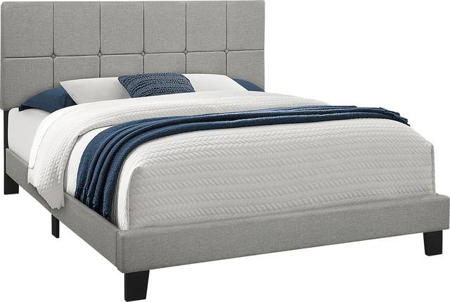 Aripeka Gray Queen Upholstered Bed - Thumbnail - Image 1