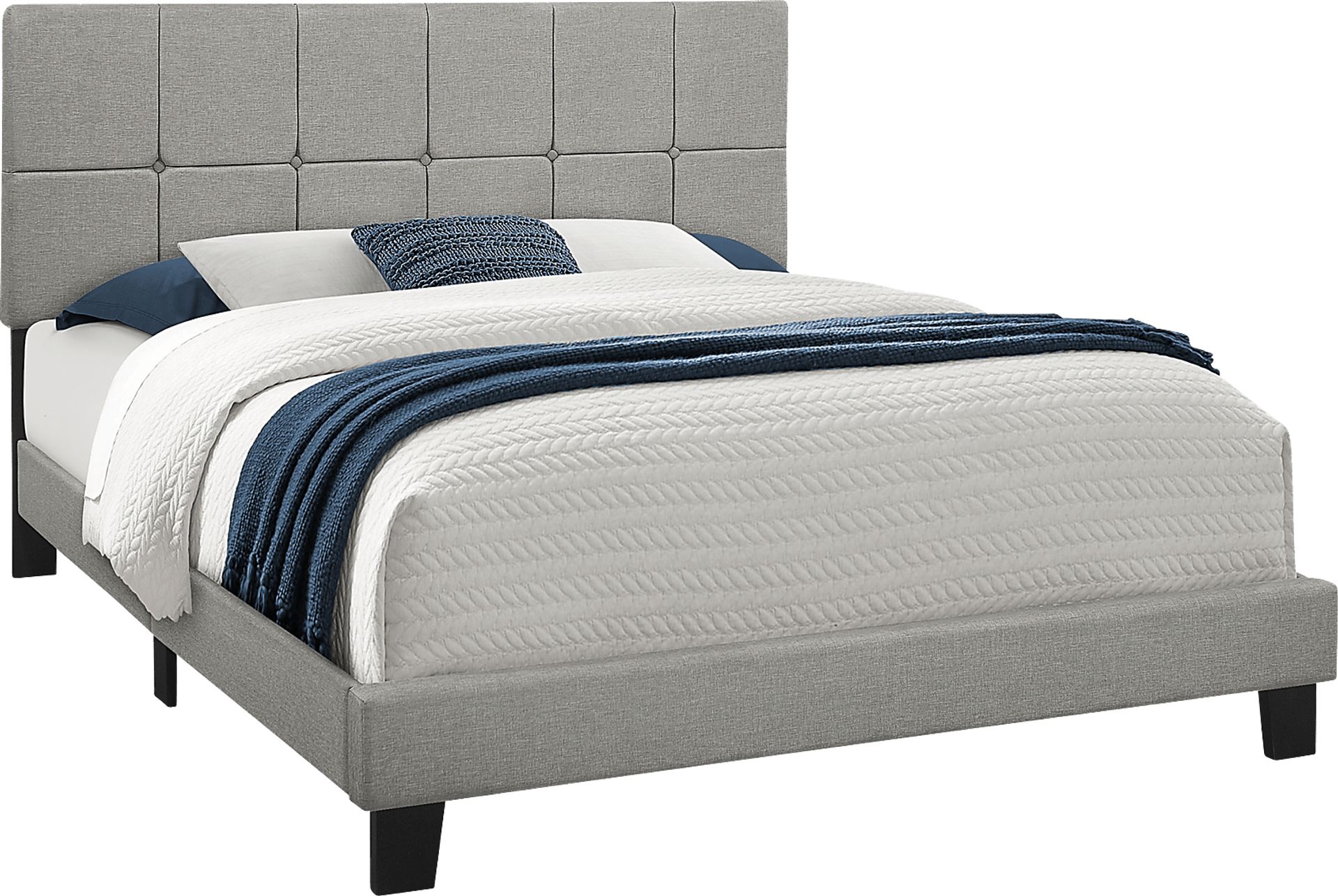 Aripeka Gray Queen Upholstered Bed - Image 1