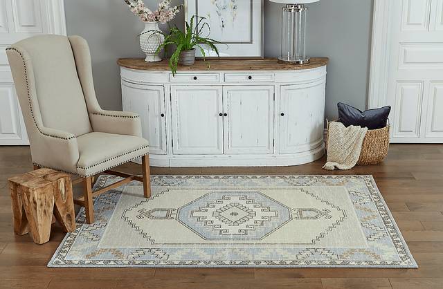 Arisha Blue 6'6 x 9' Rug - Thumbnail - Image 2