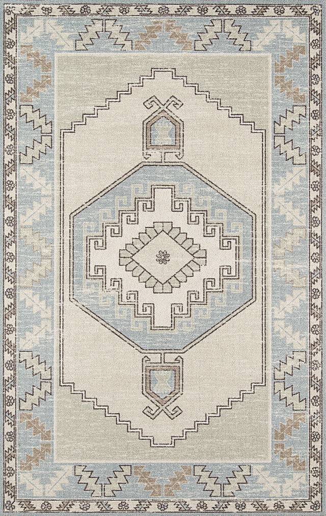 Arisha Blue 6'6 x 9' Rug - Thumbnail - Image 1
