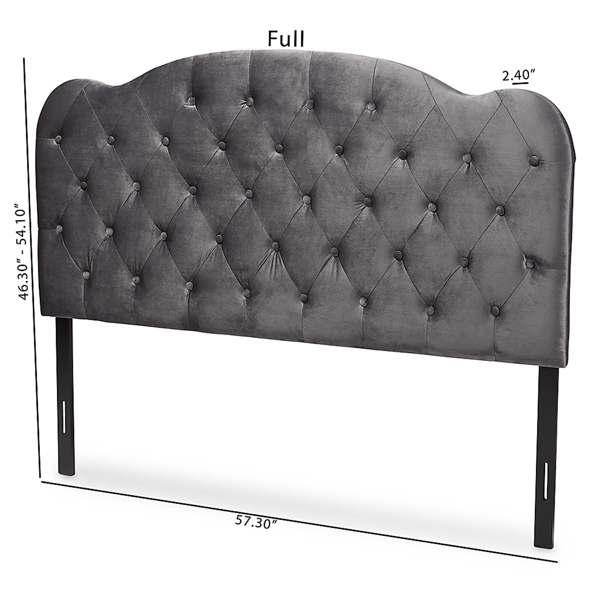 Aristocrate Gray Full Upholstered Headboard - Image 5