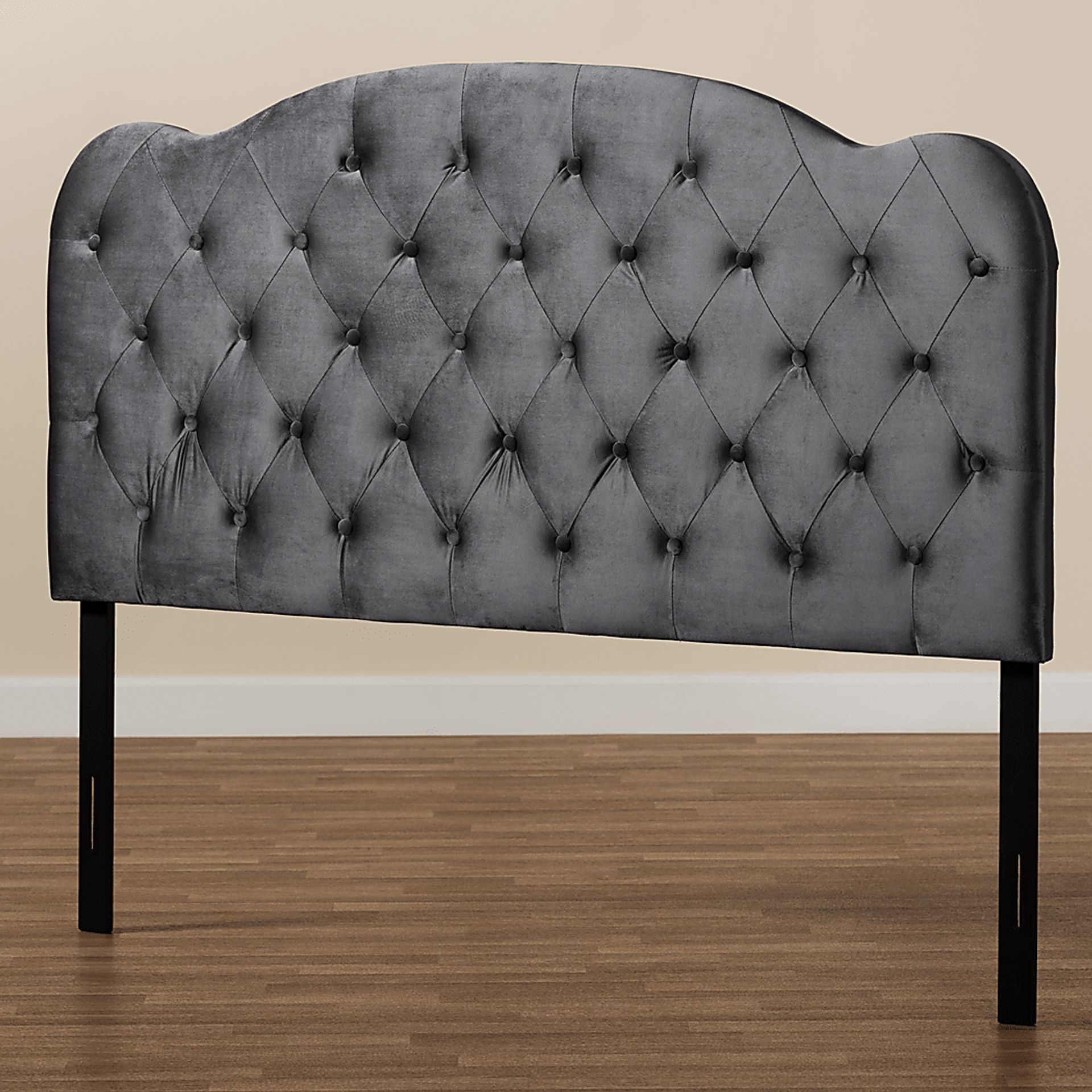 Aristocrate Gray King Upholstered Headboard - Image 6