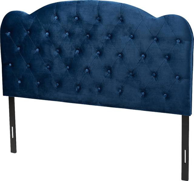 Aristocrate Navy Blue King Upholstered Headboard - Thumbnail - Image 1