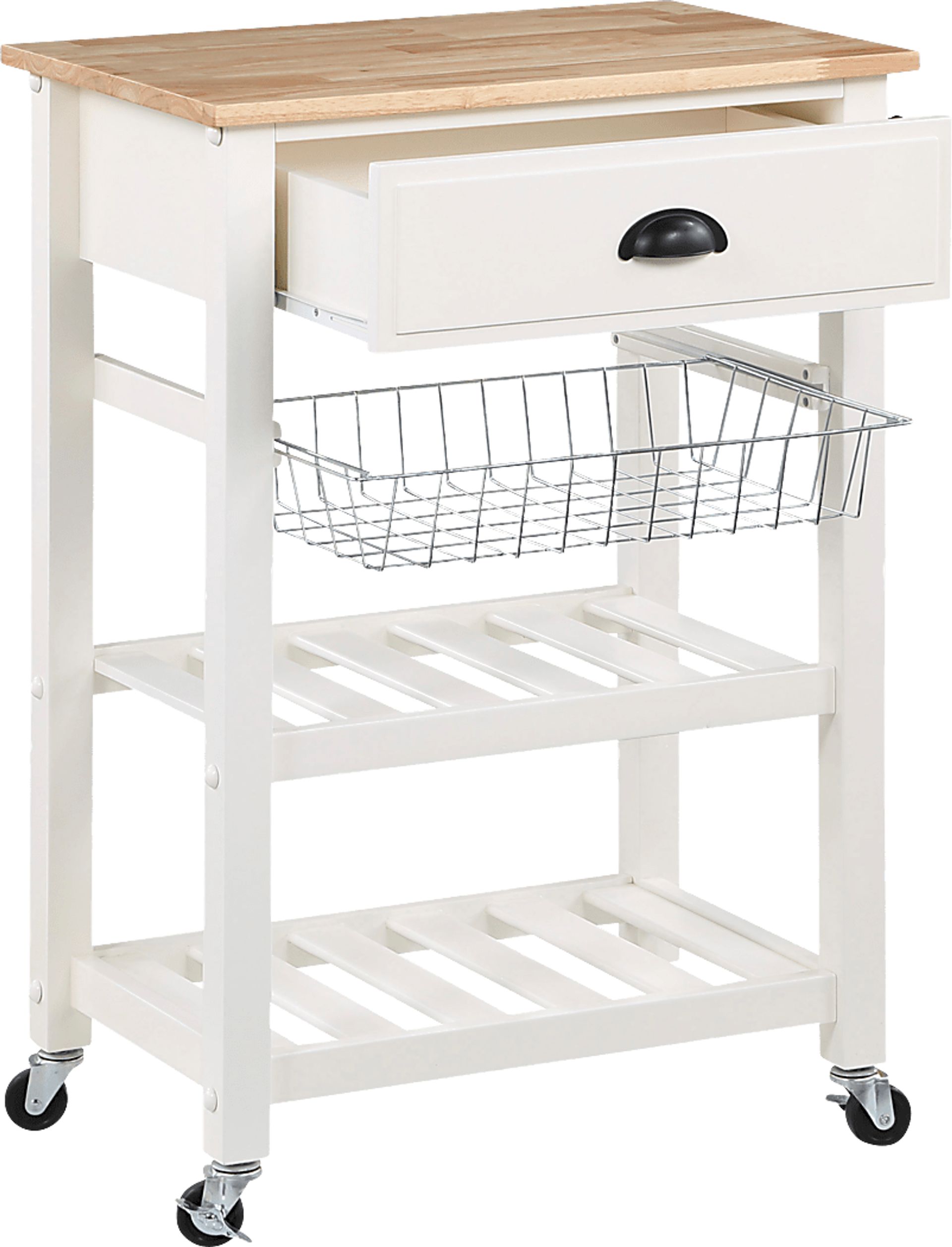 Ariyanna White Kitchen Cart - Image 4
