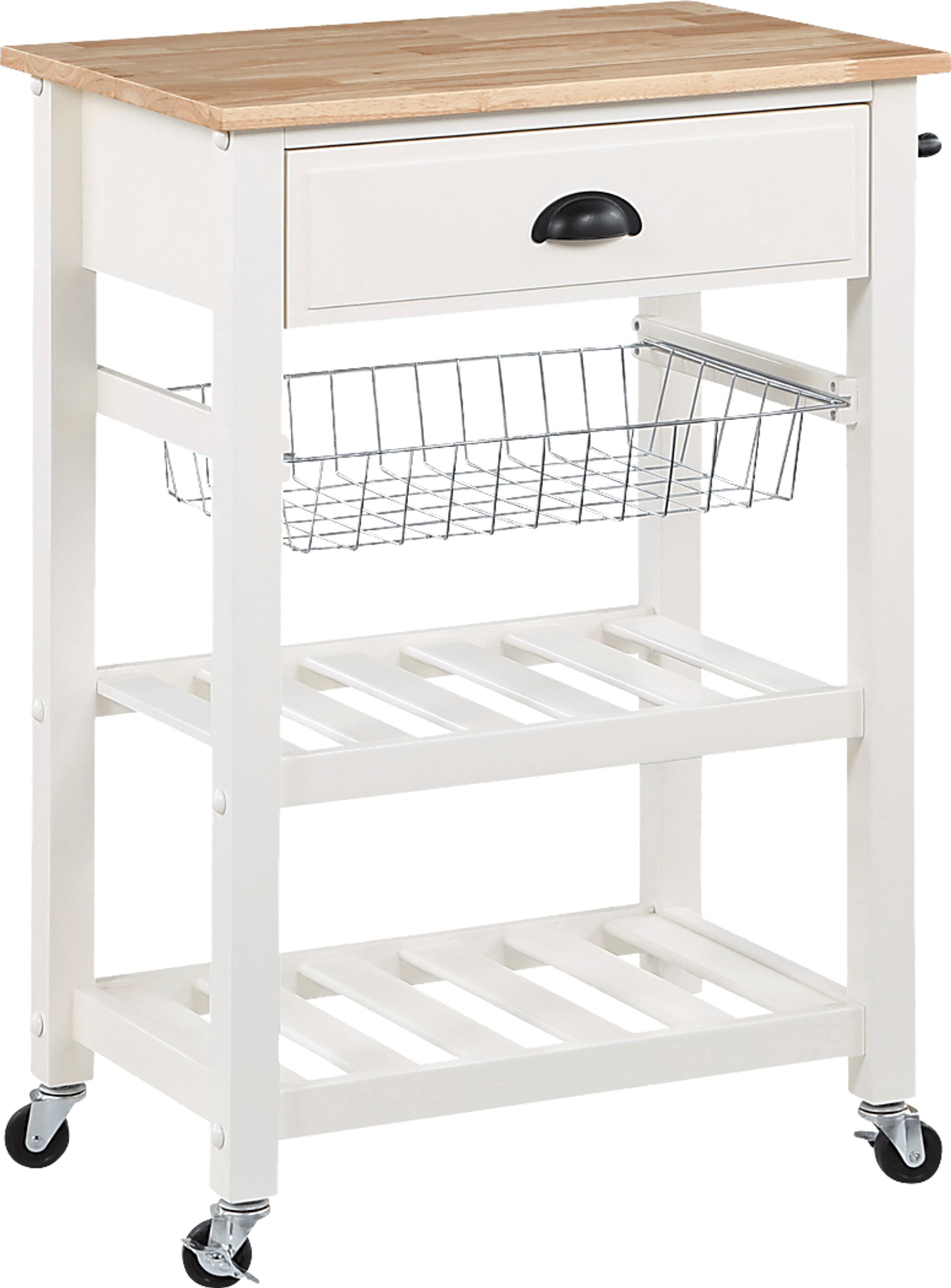 Ariyanna White Kitchen Cart - Image 1