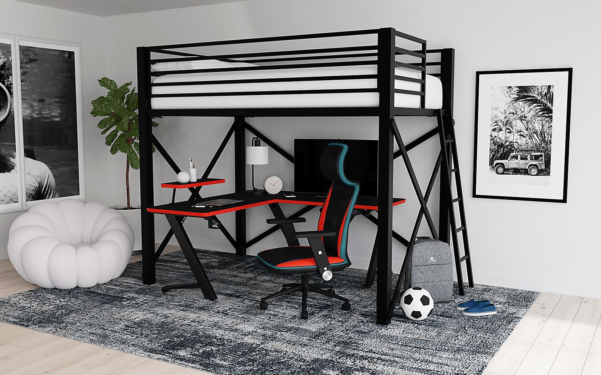 Arkina Black Gaming Chair - Image 2