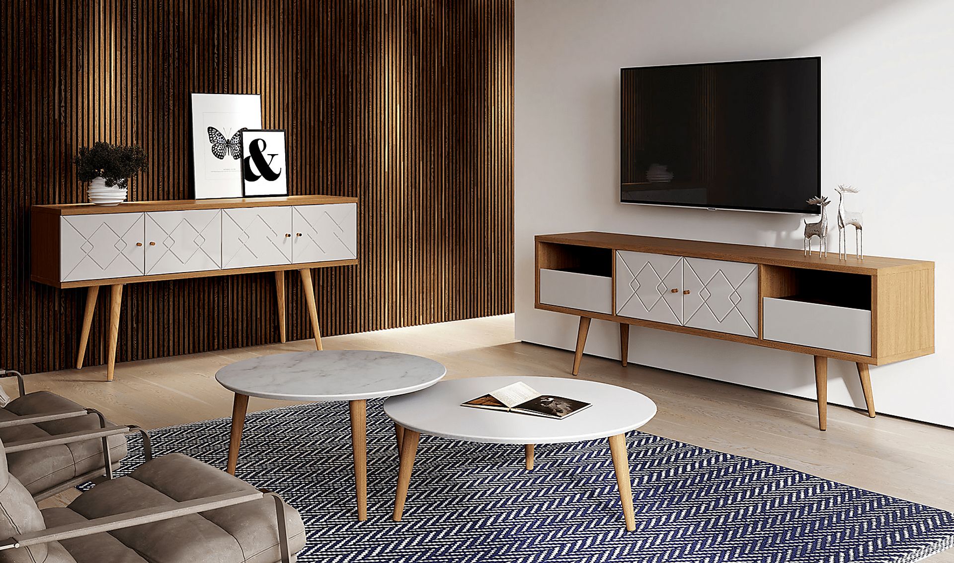 Arklet Off-White 60 In. Console - Image 4