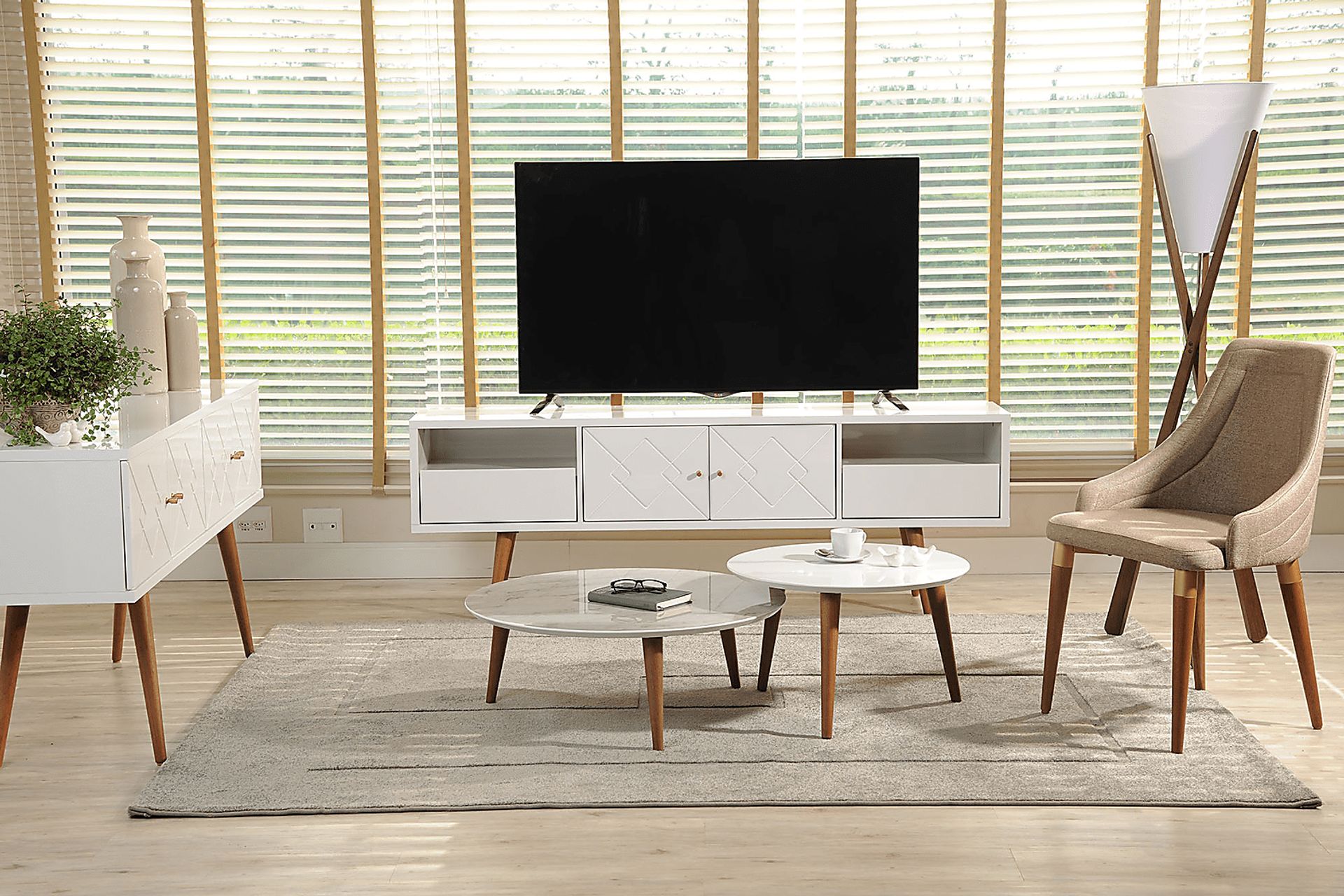 Arklet White 60 In. Console - Image 5