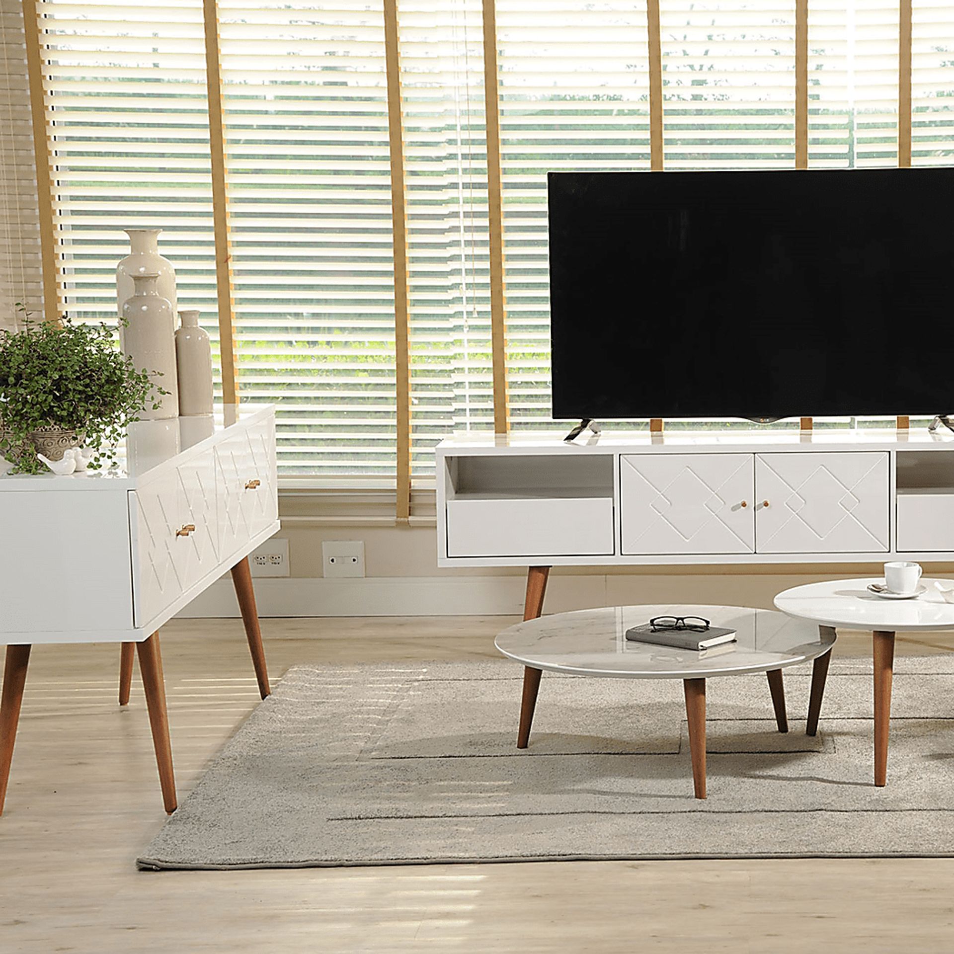 Arklet White 60 In. Console - Image 6