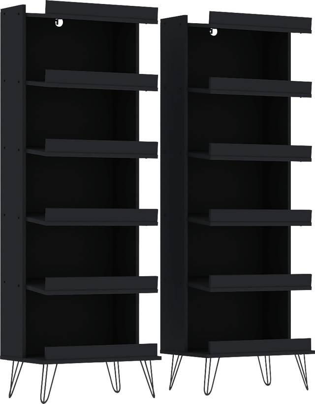 Arkose Black 2 Pc Shoe Rack - Thumbnail - Image 1