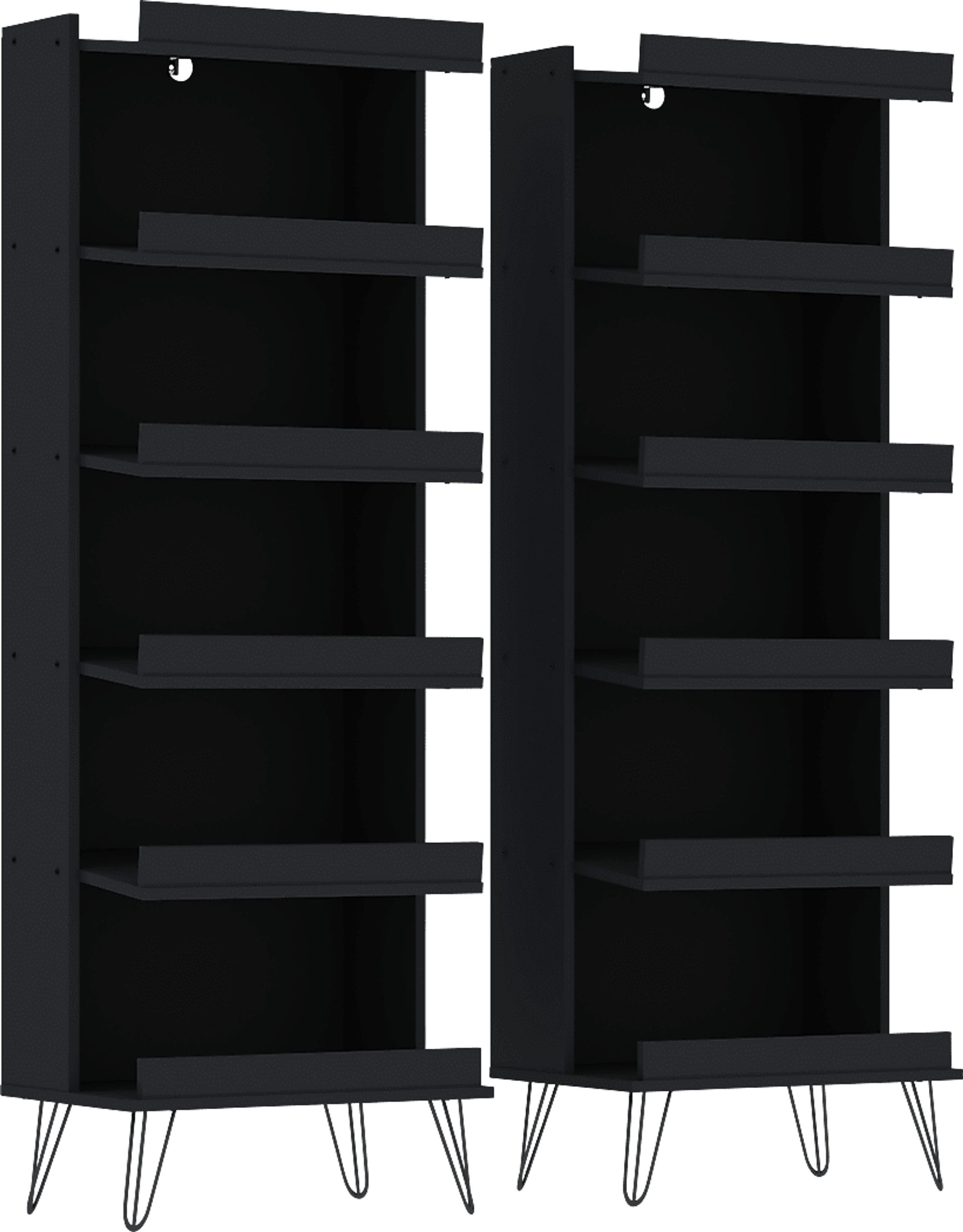 Arkose Black 2 Pc Shoe Rack - Image 1