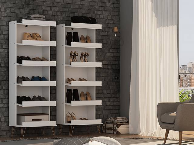 Arkose White 2 Pc Shoe Rack - Thumbnail - Image 8