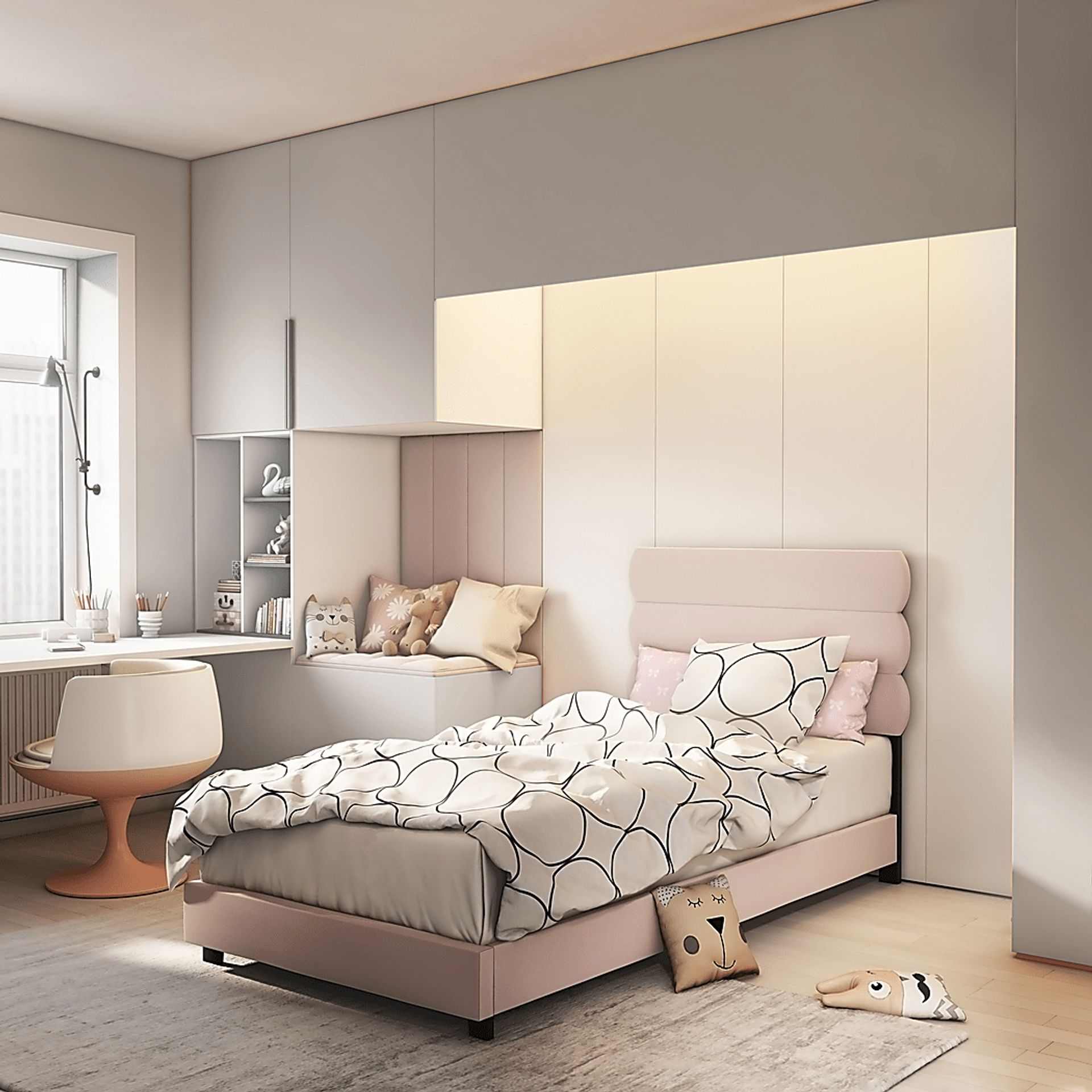 Arkwith Blush Twin Bed - Image 8