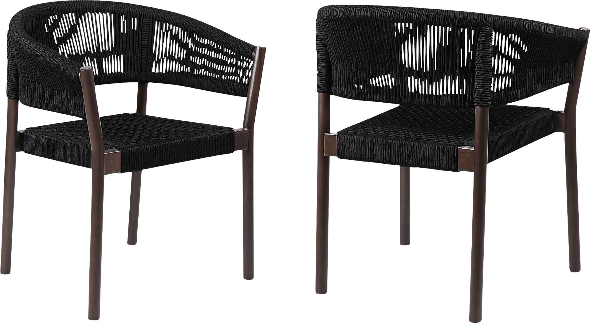 Arlajen Black Outdoor Arm Chair, Set of 2 - Image 1