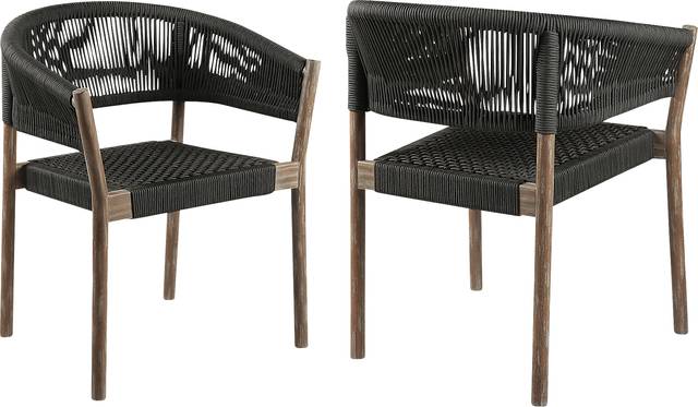 Arlajen Charcoal Outdoor Arm Chair, Set of 2 - Thumbnail - Image 1