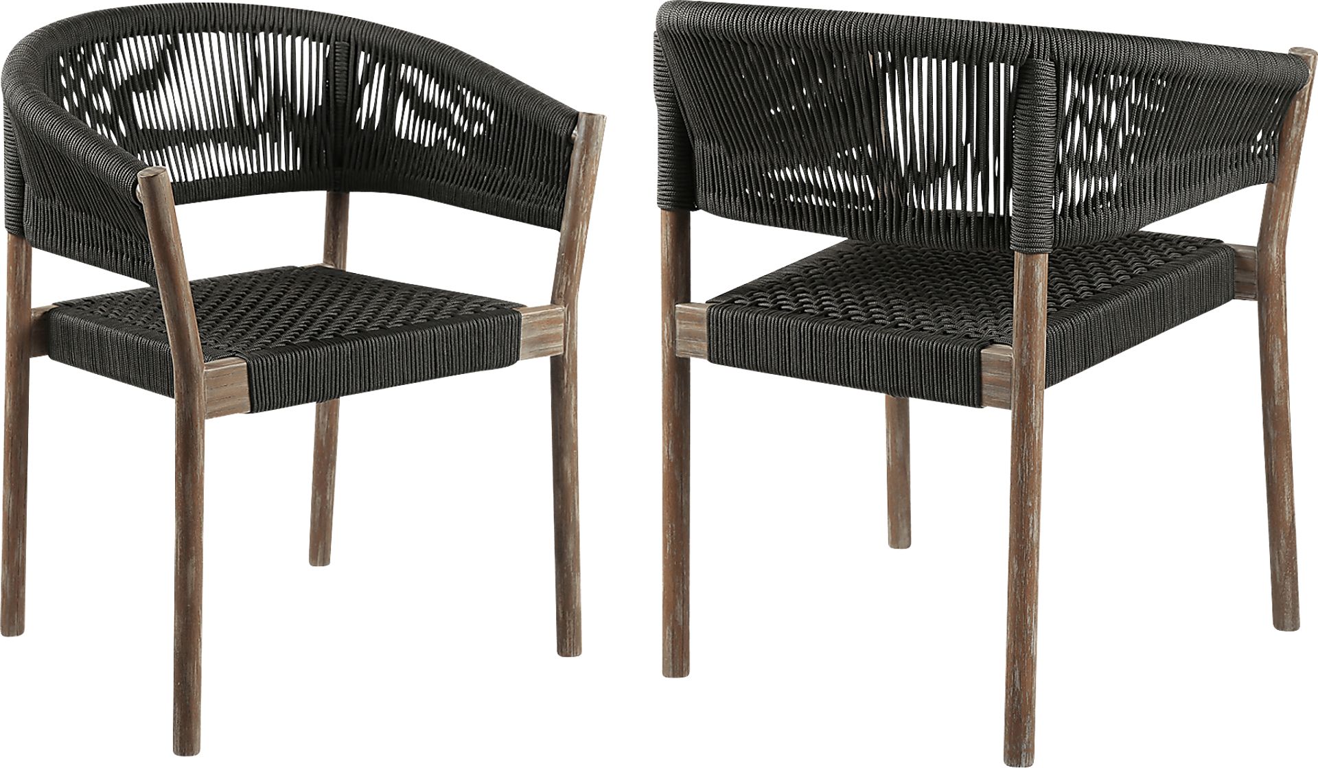 Arlajen Charcoal Outdoor Arm Chair, Set of 2 - Image 1