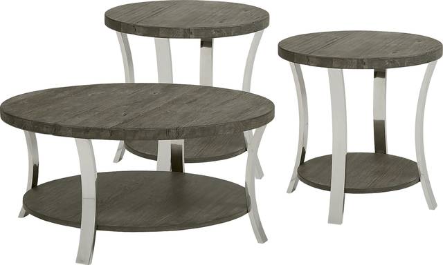 Arland Brown 3 Pc Table Set - Thumbnail - Image 1
