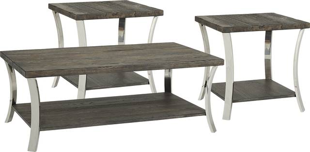Arland Brown 3 Pc Table Set - Thumbnail - Image 1