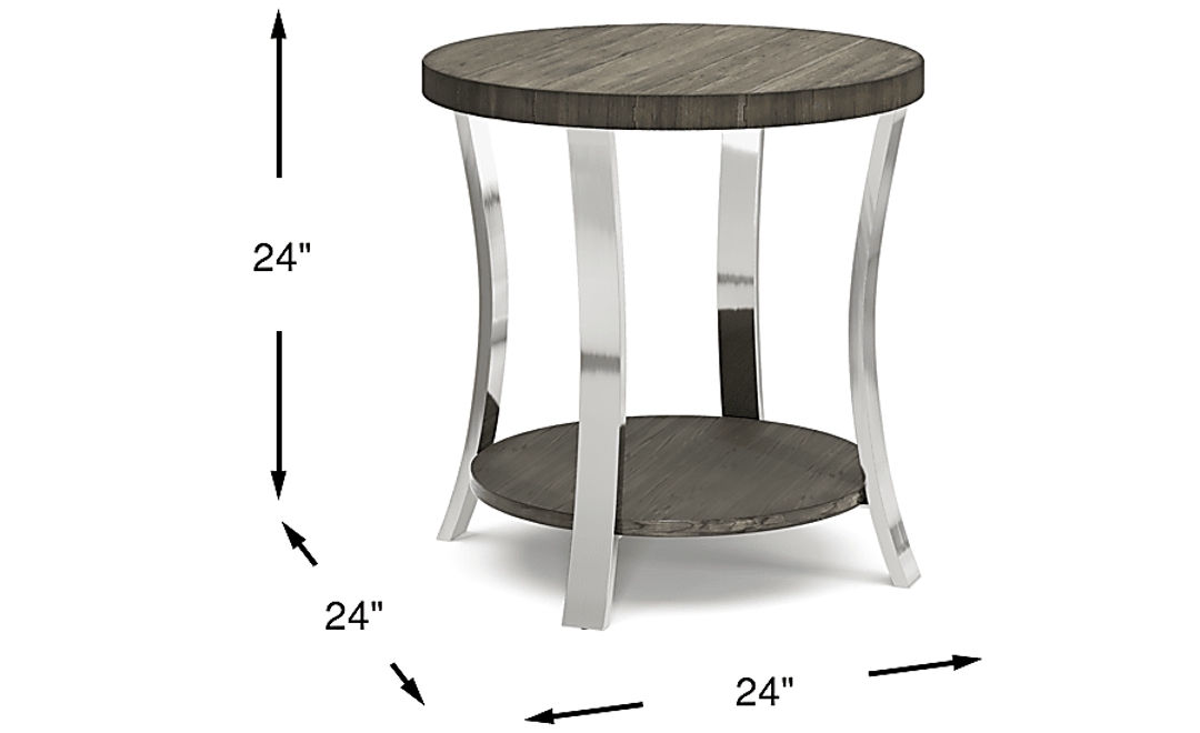 Arland Brown Round End Table