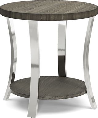 Arland Brown Round End Table