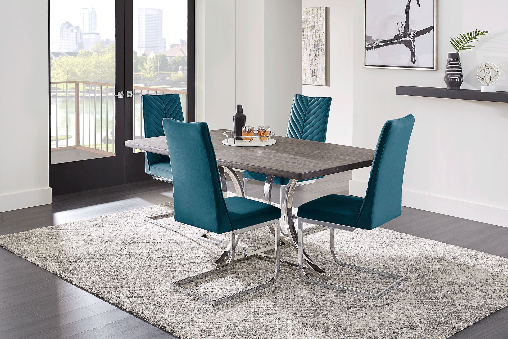 Arland Dark Brown Rectangle Dining Table - Image 2