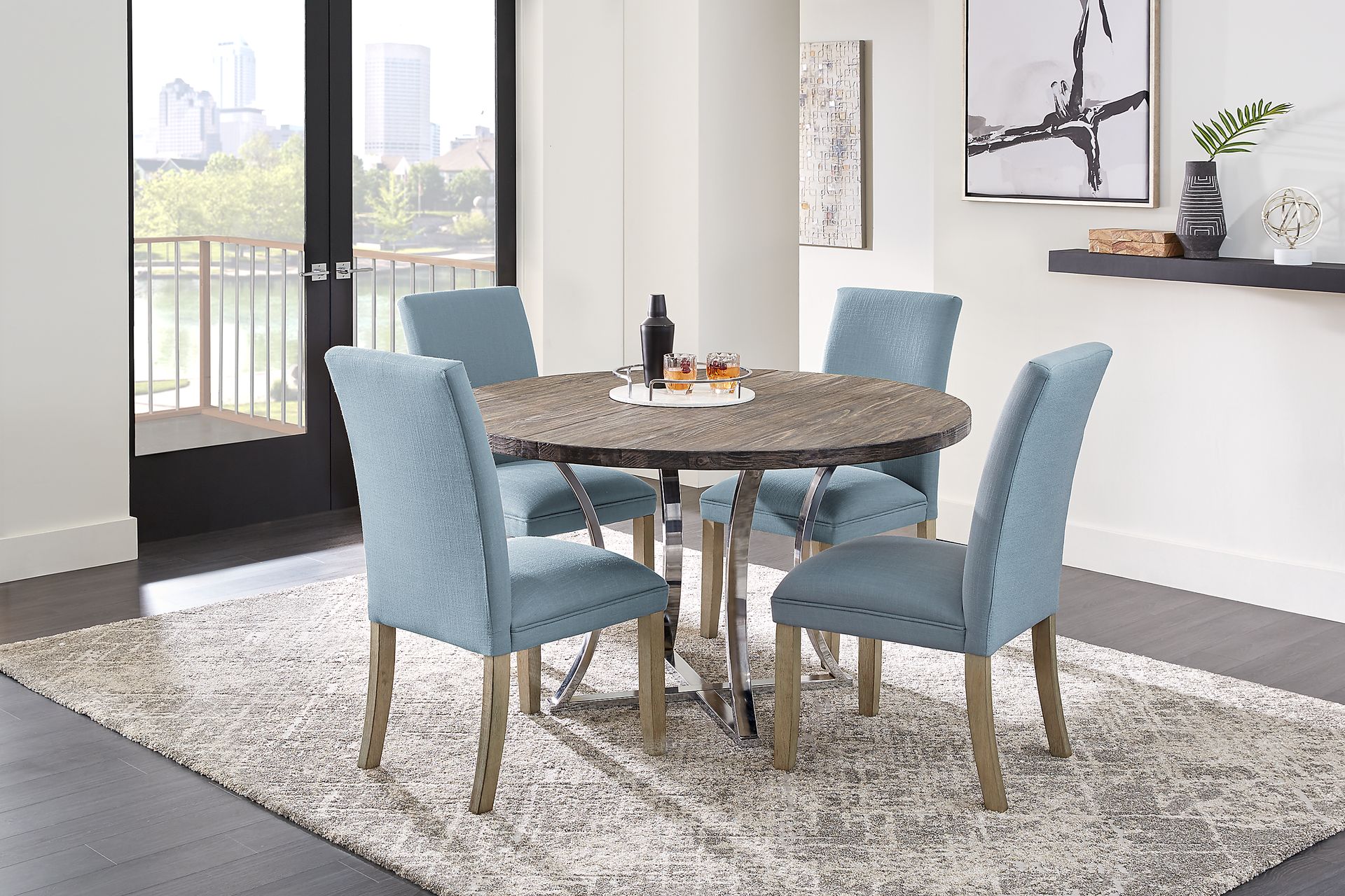 Arland Dark Brown Round Dining Table - Image 2