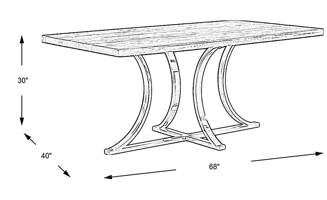 Arland Dark Brown Rectangle Dining Table