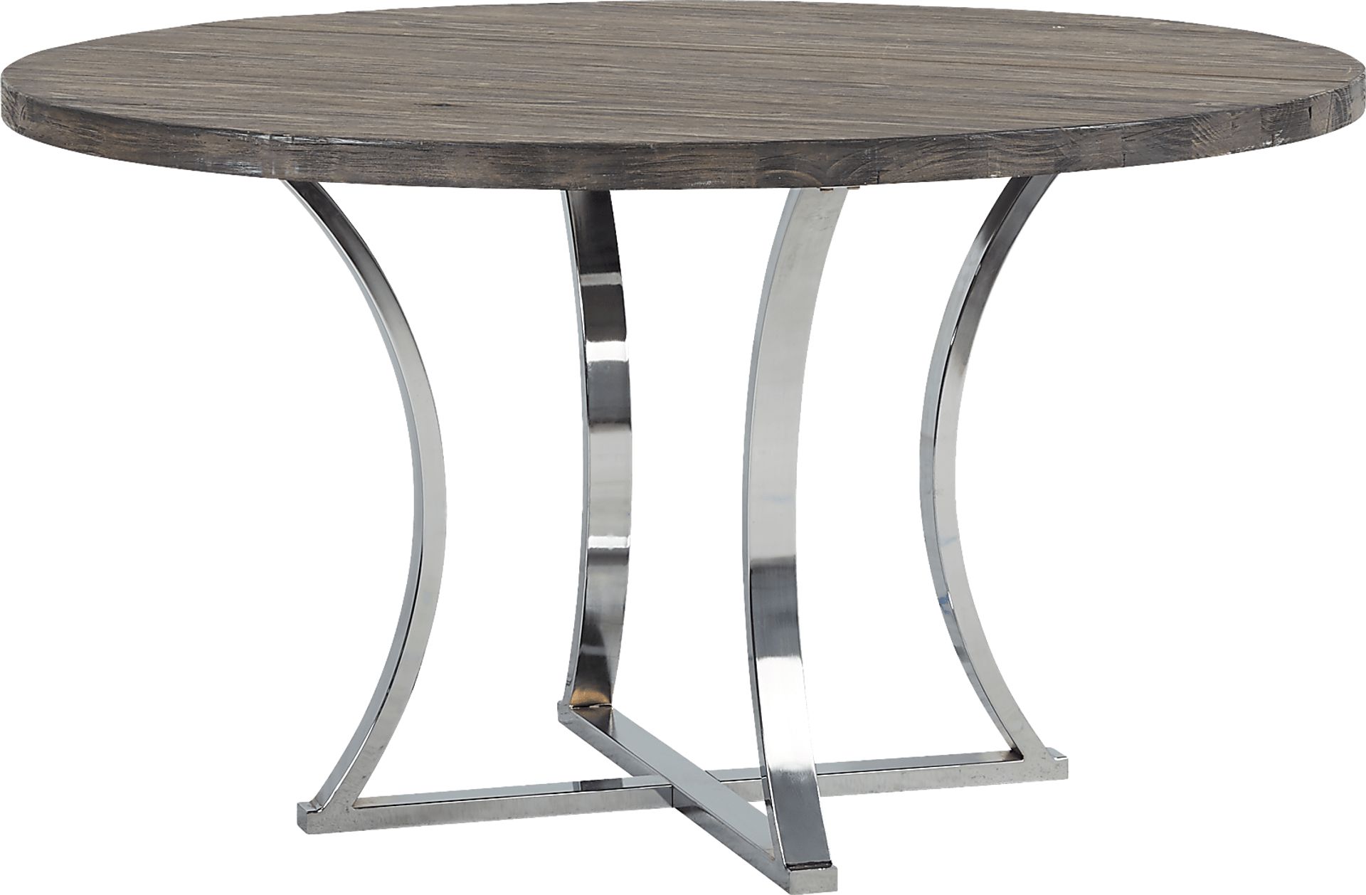 Arland Dark Brown 5 Pc Round Dining Room with Gray Chairs - Image 2