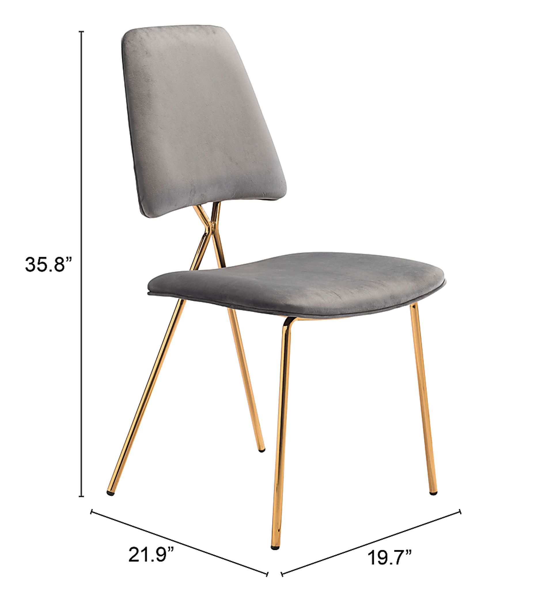 Arledge Gray Side Chair, Set of 2 - Image 8