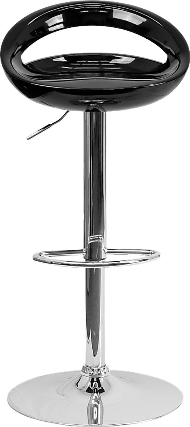 Arley Black Adjustable Swivel Barstool - Thumbnail - Image 2