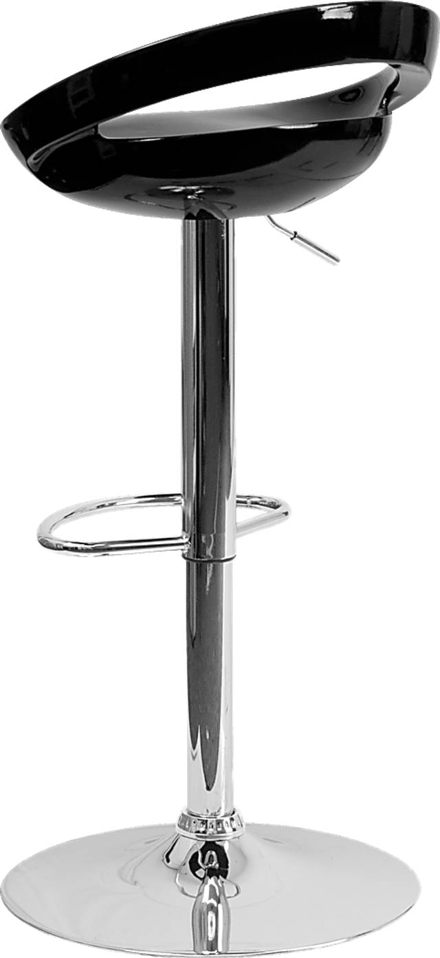 Arley Black Adjustable Swivel Barstool - Thumbnail - Image 4