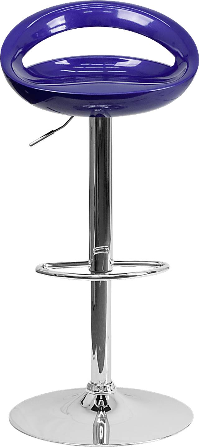 Arley Blue Adjustable Swivel Barstool - Thumbnail - Image 2