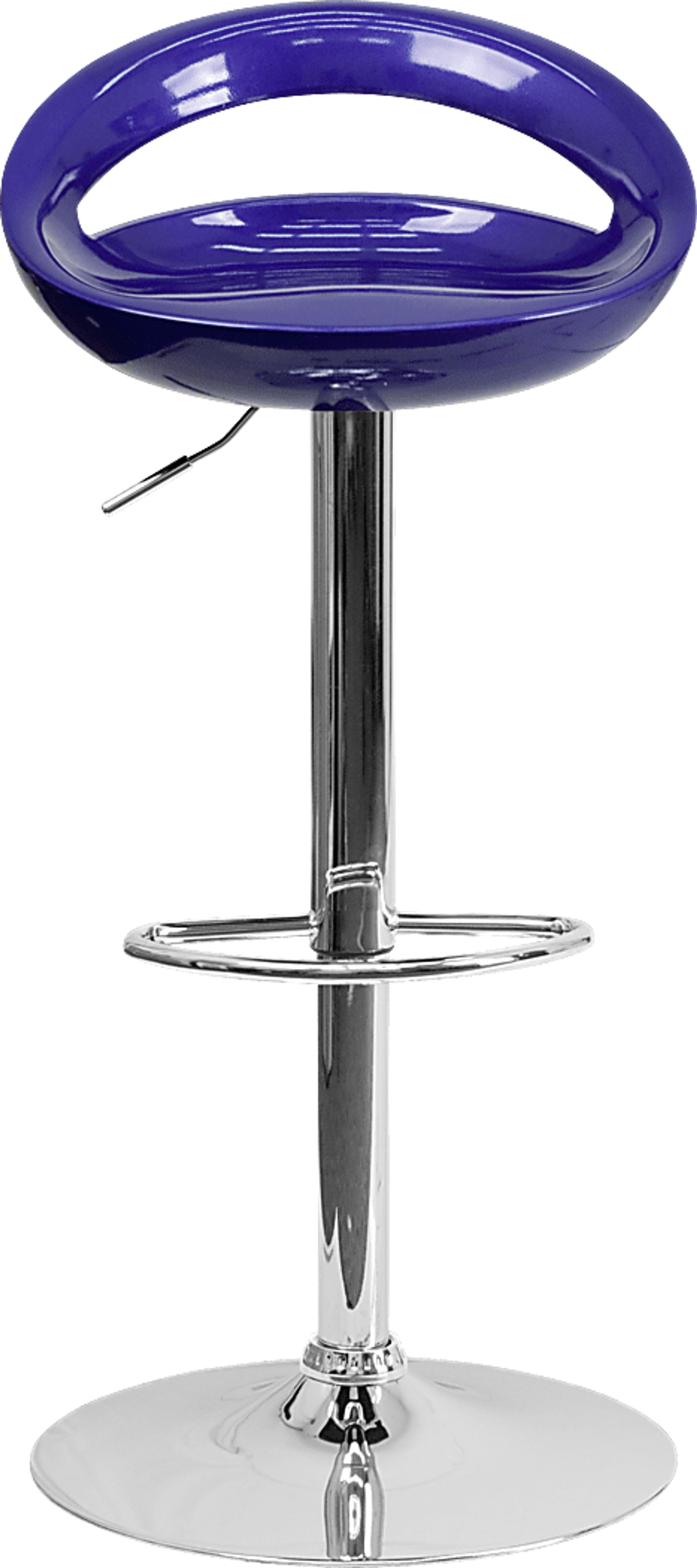Arley Blue Adjustable Swivel Barstool - Image 2