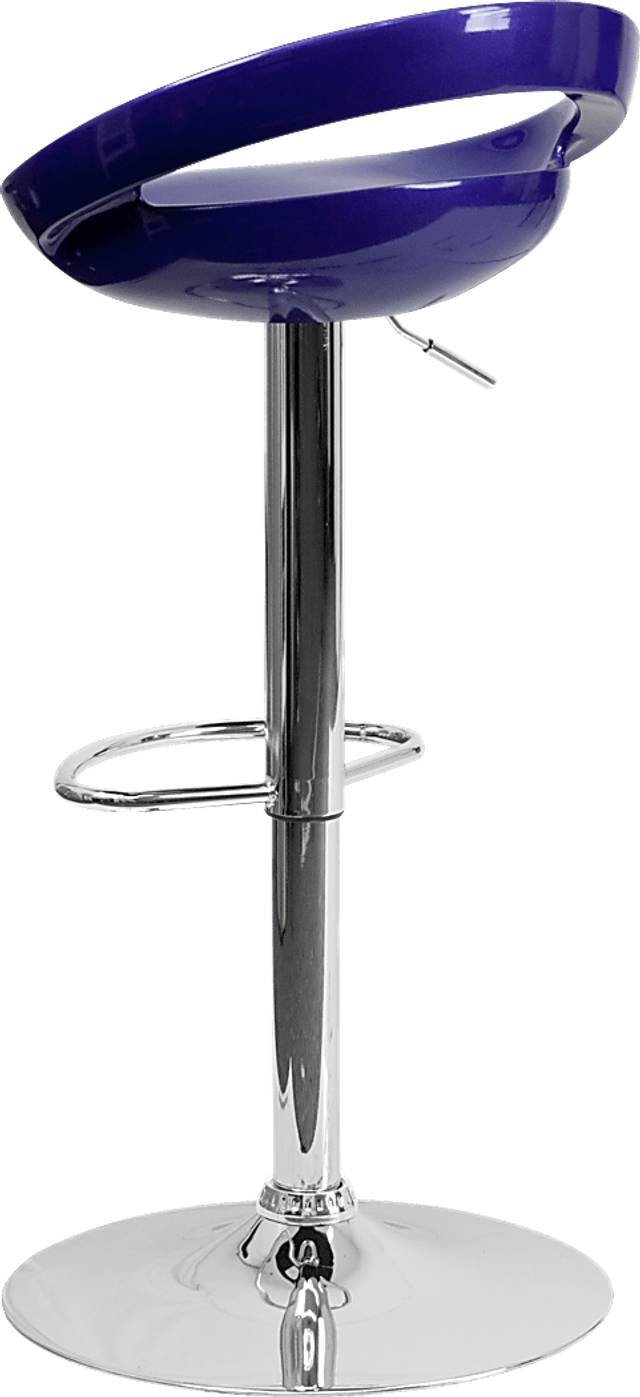 Arley Blue Adjustable Swivel Barstool - Thumbnail - Image 4
