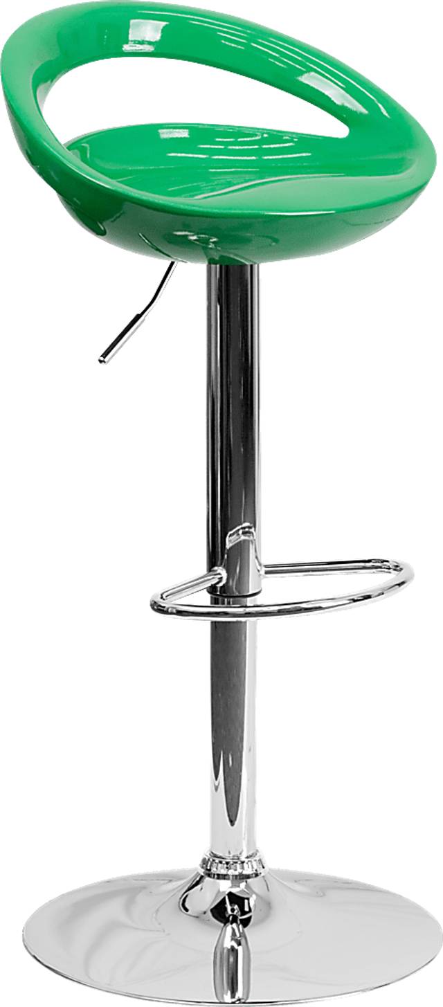 Arley Green Adjustable Swivel Barstool - Thumbnail - Image 1