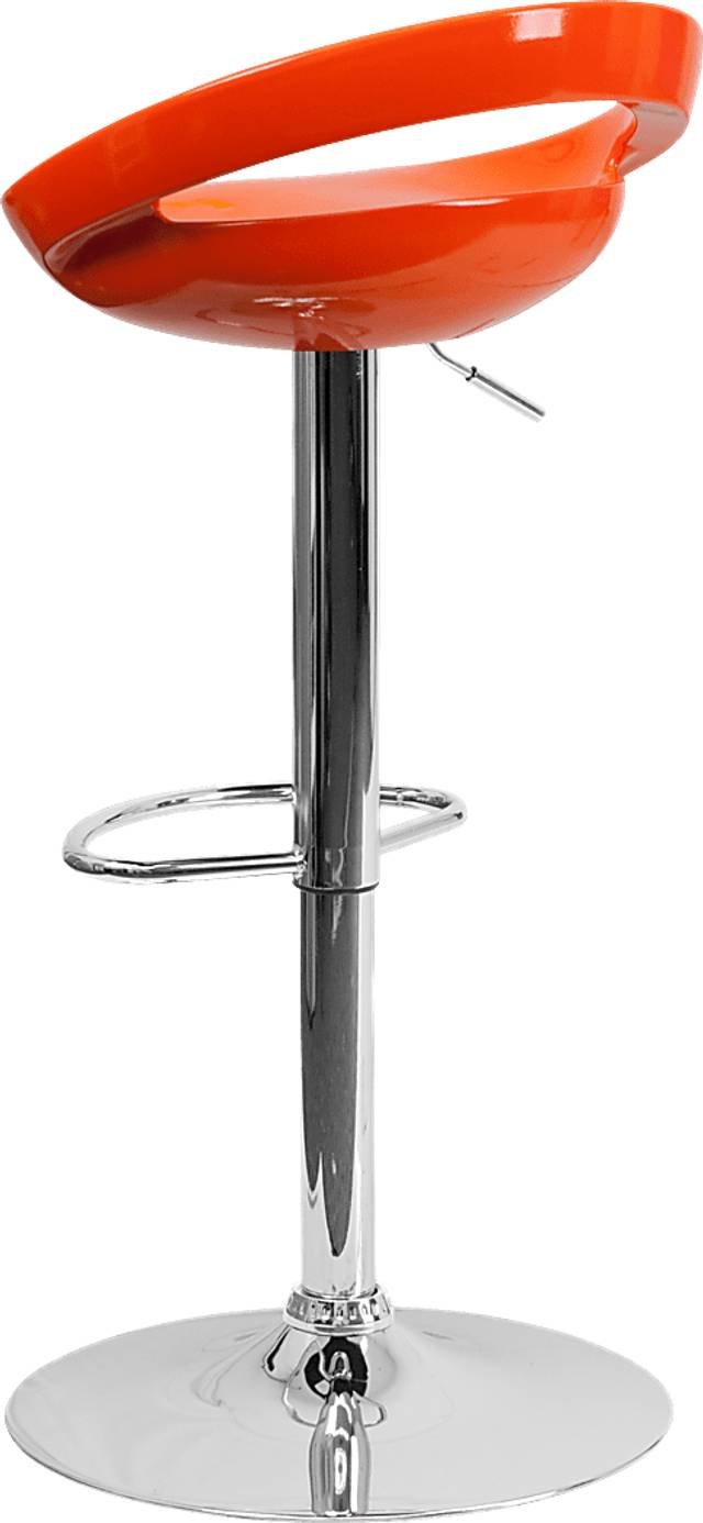 Arley Orange Adjustable Swivel Barstool - Thumbnail - Image 4
