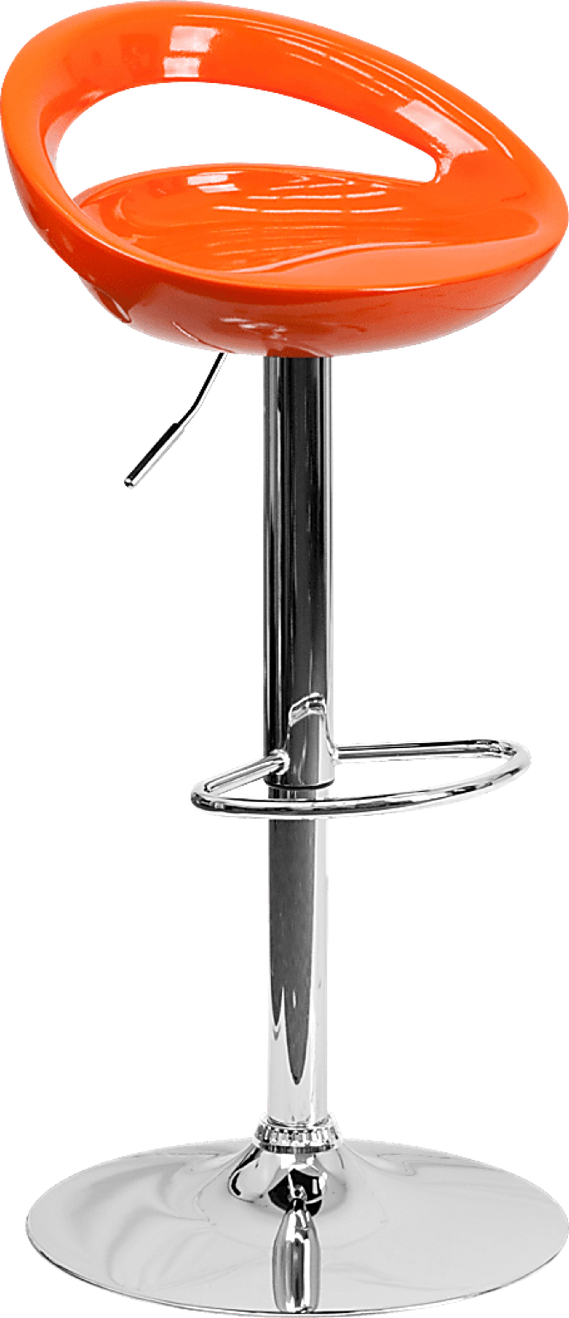 Arley Orange Adjustable Swivel Barstool - Image 1