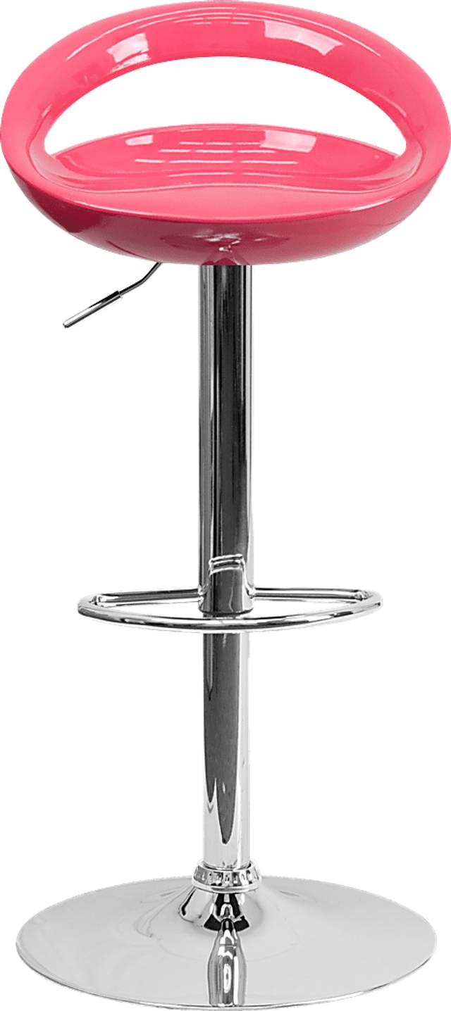 Arley Pink Adjustable Swivel Barstool - Thumbnail - Image 2